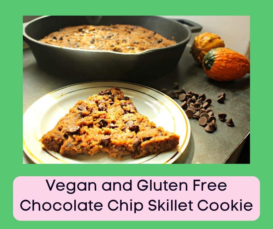 vegan pumpkin skillet cookie